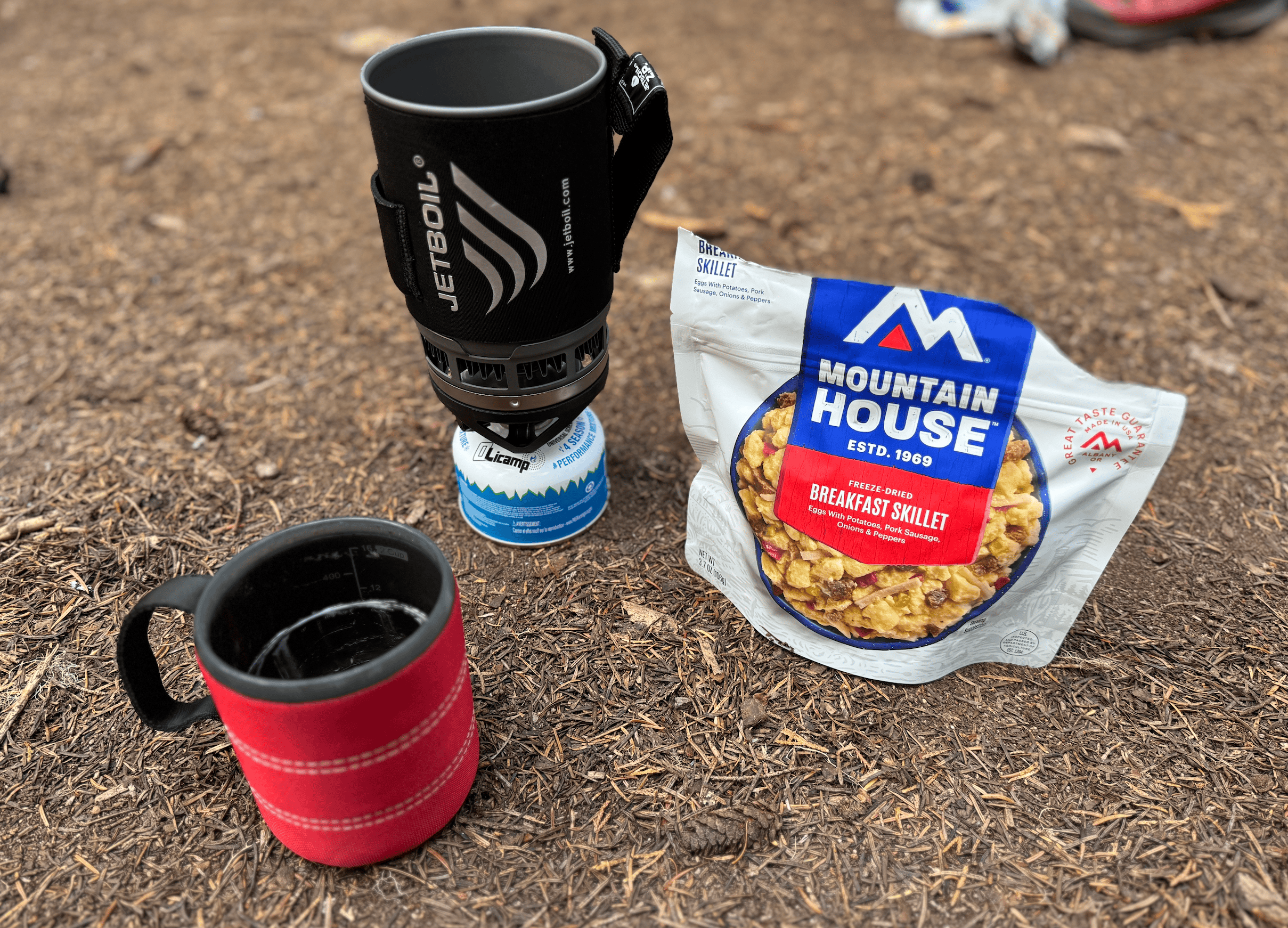 3 of the best items on the best backpacking gear guide are the jetboil, mountain house food, and GSI mug!